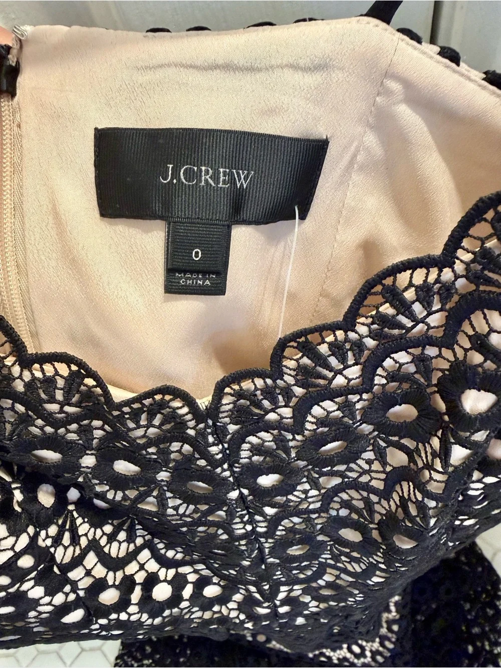J. Crew Black Eyelet Cocktail Dress